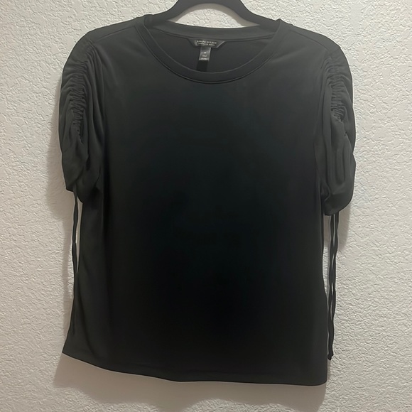 Charcoal BR blouse with tie sleeves - Picture 1 of 1